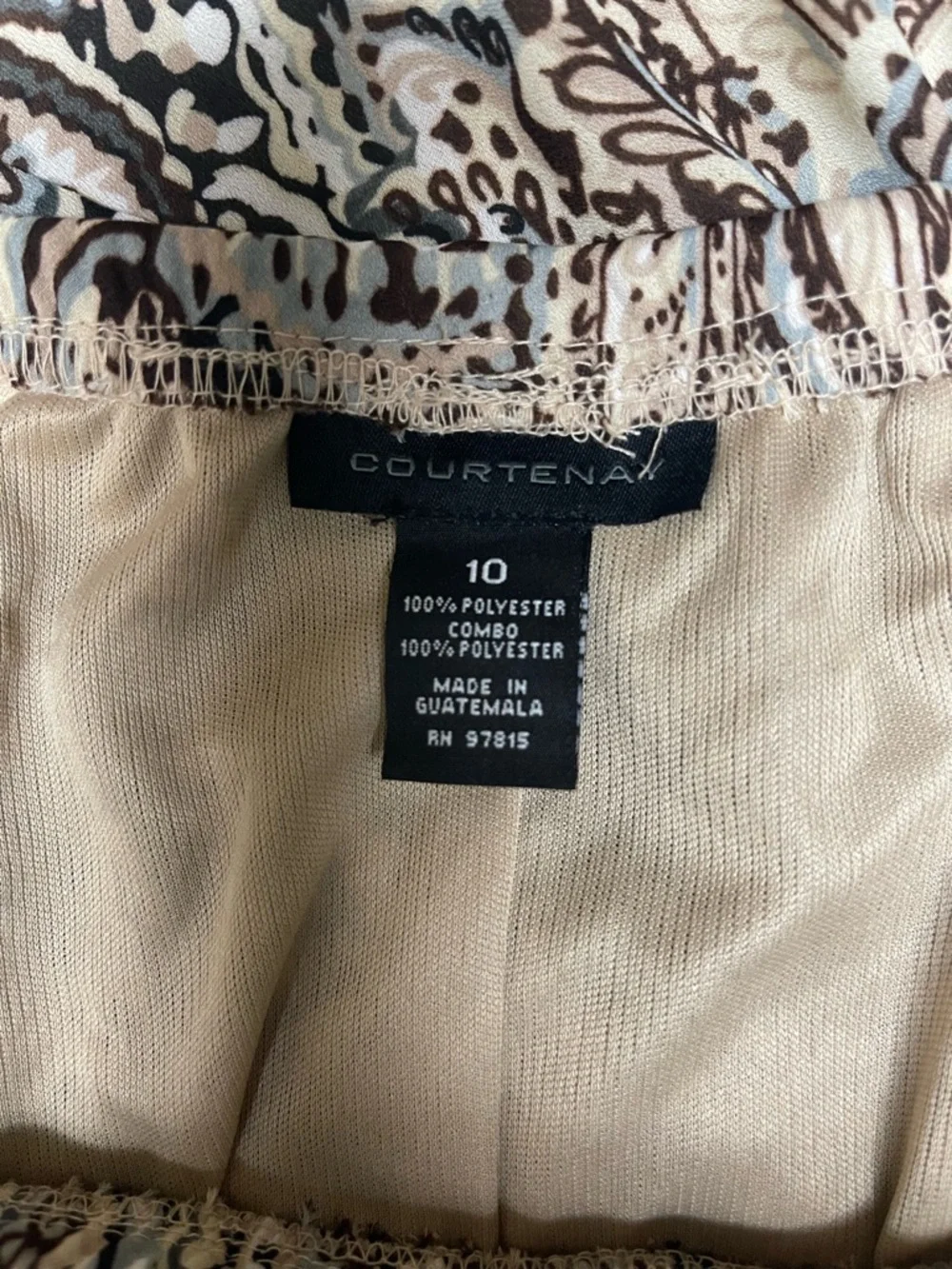 Courtenay Cream and Black Paisley Circle Skirt - Picture 5 of 5